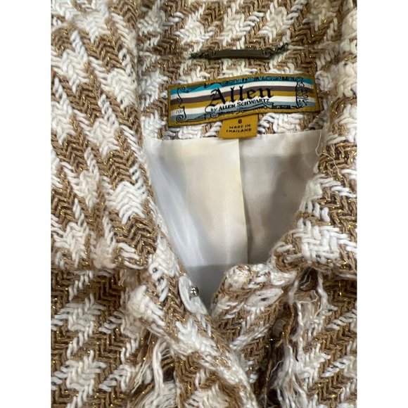 Allen by Allen Schwartz Tweed Suit Skirt Jacket Lovely Powerful Executive - Picture 8 of 11